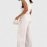 Sofia Ensemble Asymétrique avec Épaules Drapées