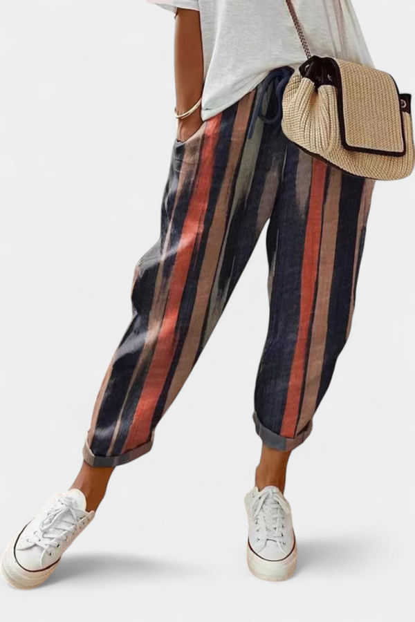 Pantalons Mely en Lin à Coupe Relaxée et Style Intemporel