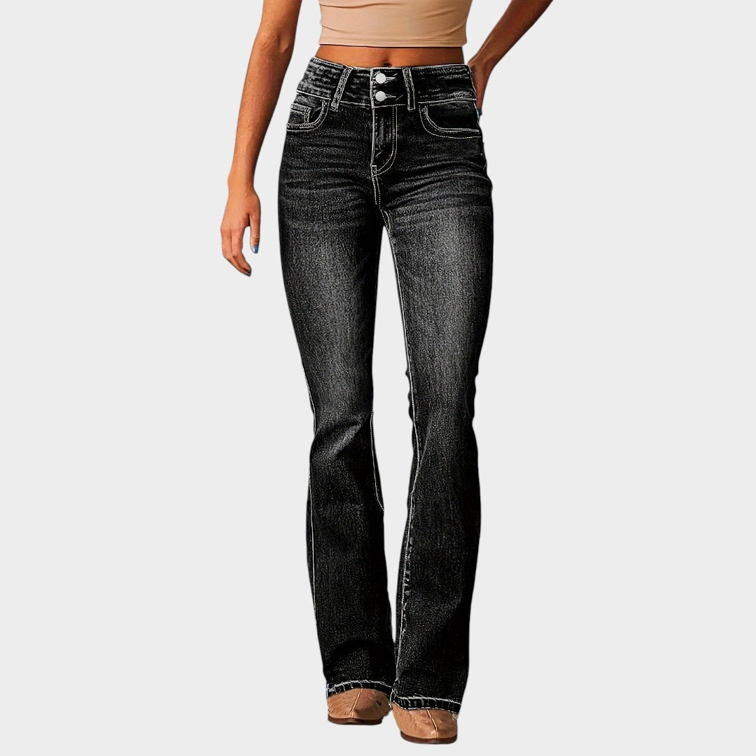 Aya™ | Jeans évasés taille haute