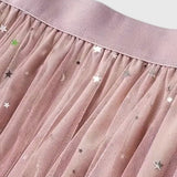 Jupe Colette en Sequins avec Ourlet Froncé et Taille Haute