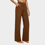 Calista™ | Pantalons femme à jambes larges couleur marron