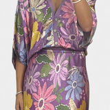 Shae Ensemble Doux de Blouse et Jupe Trompette Fleurie