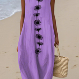 Emma | Robe Midi Violet Bloom