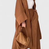 Ensemble Décontracté Caspian en Deux Pièces avec Kimono Long