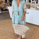 Modena - Robe décontractée imprimée avec décolleté en V