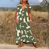 ELENA | ROBE IMPRIMÉE AVEC ENCOLURE EN V