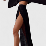 Martha Ensemble de Deux Pièces avec Jupe à Fente Haute