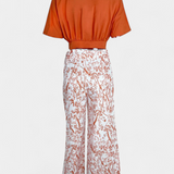 Olivia Ensemble Boho à Col V et Pantalon Large