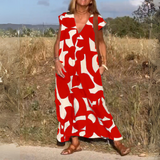 ELENA | ROBE IMPRIMÉE AVEC ENCOLURE EN V