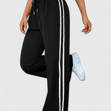 Pantalon Sportif Alanys à Jambes Larges avec Détail Latéral