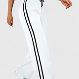 Pantalon Sportif Alanys à Jambes Larges avec Détail Latéral