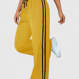 Pantalon Sportif Alanys à Jambes Larges avec Détail Latéral