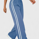 Pantalon Sportif Alanys à Jambes Larges avec Détail Latéral