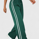 Pantalon Sportif Alanys à Jambes Larges avec Détail Latéral