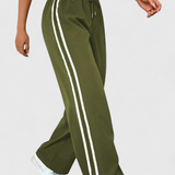 Pantalon Sportif Alanys à Jambes Larges avec Détail Latéral