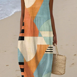 Iris | Robe Midi Géométrique