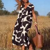 ELENA | ROBE IMPRIMÉE AVEC ENCOLURE EN V