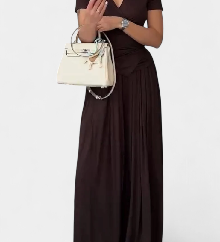 Ensemble Confortable à Deux Pièces Ruslana avec Décolleté en V Croisé