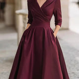 Lina - Robe midi en satin