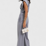 Sofia Ensemble Asymétrique avec Épaules Drapées