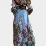 Ensemble Élégant Imprimé Chemise et Pantalon Fluide Sanne