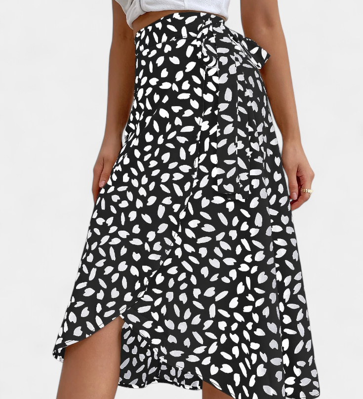 Jupe Enveloppante Boho Camila avec Imprimé Asymétrique