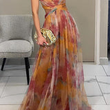 Eléna - Robe Longue Élégante et Florale