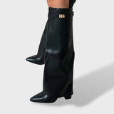 Bottes Hautes Femme Classiques en Daim Élégantes