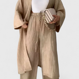 Ensemble Décontracté Caspian en Deux Pièces avec Kimono Long