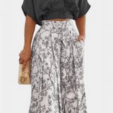 Olivia Ensemble Boho à Col V et Pantalon Large