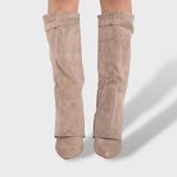 Bottes Hautes Femme Classiques en Daim Élégantes