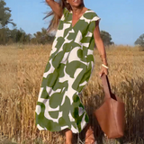 ELENA | ROBE IMPRIMÉE AVEC ENCOLURE EN V