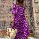 VANESSA | ROBE MAXI LONGUE AVEC IMPRIMÉ