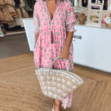 Modena - Robe décontractée imprimée avec décolleté en V