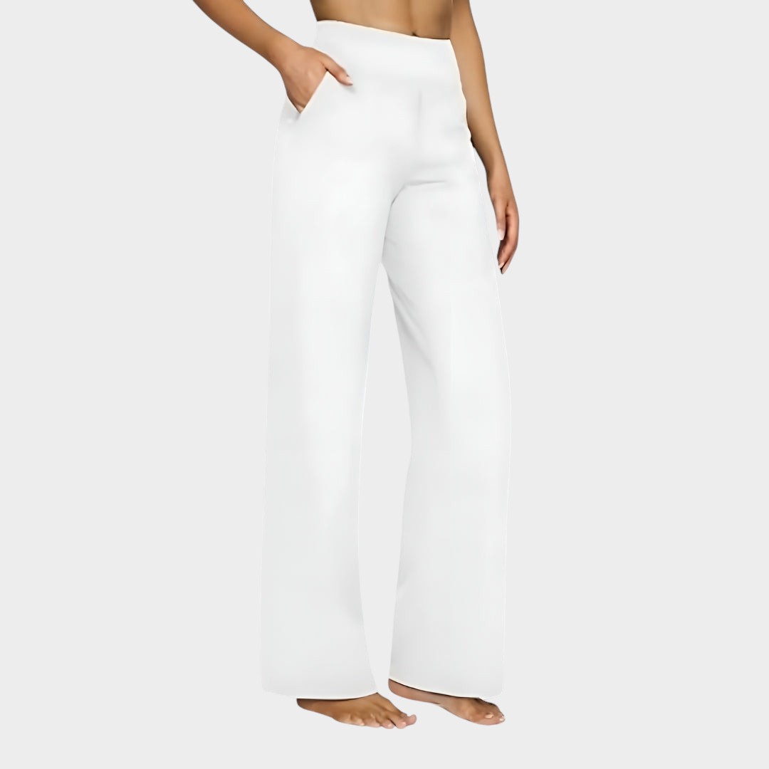 Calista™ | Pantalons femme à jambes larges couleur marron