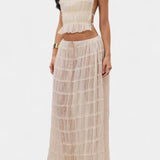 Ensemble Eugenie avec Top Plissé et Jupe