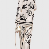 Nazaret Ensemble à Jambes Amples avec Imprimé Artistique