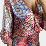 Shae Ensemble Doux de Blouse et Jupe Trompette Fleurie