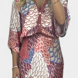 Shae Ensemble Doux de Blouse et Jupe Trompette Fleurie