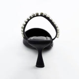 Sandales à talons hauts avec bout pointu ornées de strass