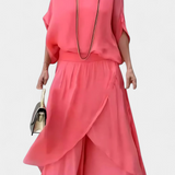 Maravilla Ensemble Fluide de Deux Pièces avec Top Ample et Jupe Asymétrique