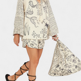 Ensemble Amalia Chemise Imprimée avec Short Élastique