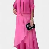 Maravilla Ensemble Fluide de Deux Pièces avec Top Ample et Jupe Asymétrique