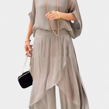 Maravilla Ensemble Fluide de Deux Pièces avec Top Ample et Jupe Asymétrique