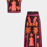 Ensemble Top et Jupe Courte Sloan Palmier Coco