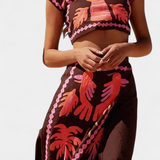 Ensemble Top et Jupe Courte Sloan Palmier Coco