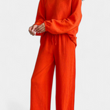 Aya Ensemble de Deux Pièces en Coton avec Décolleté en V