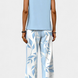 Ensemble Boho Élégant Martina Sans Manches avec Pantalon Droit Imprimé