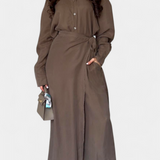 Ensemble Décontracté Marisol avec Chemise Ample et Pantalon Jupe