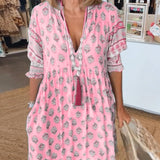 Modena - Robe décontractée imprimée avec décolleté en V